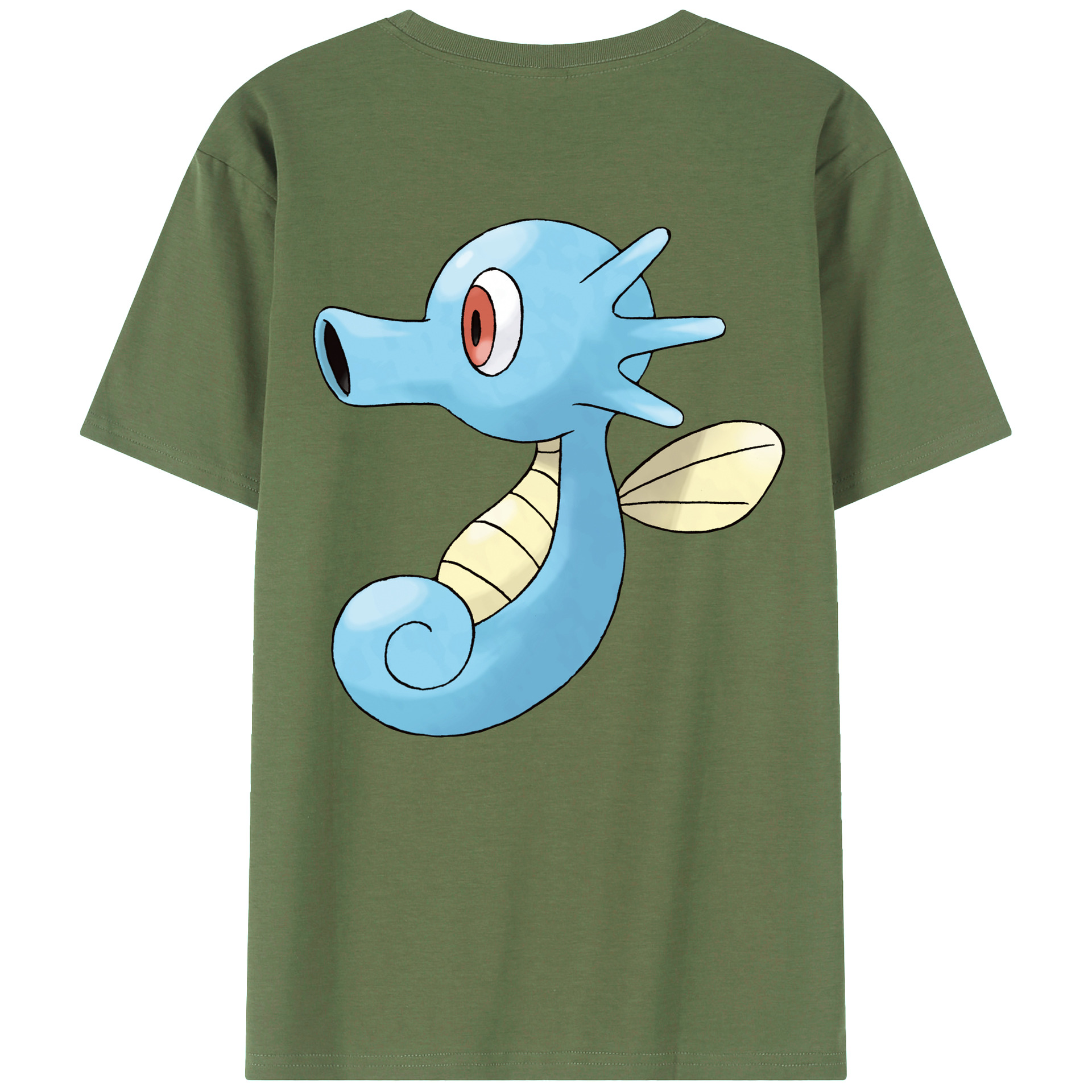 （画像用） ポケットモンスター Pokémon 綿100％ メンズ半袖Tシャツ（バックプリント） 通気性